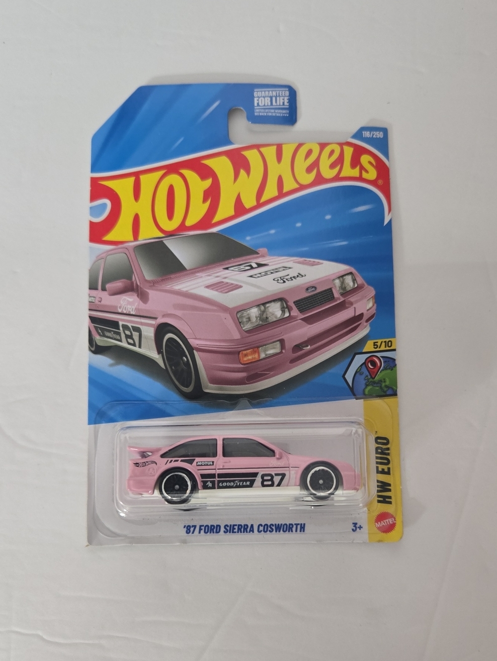 '87 Ford Sierra Cosworth - Pink Die-Cast Toy Car
